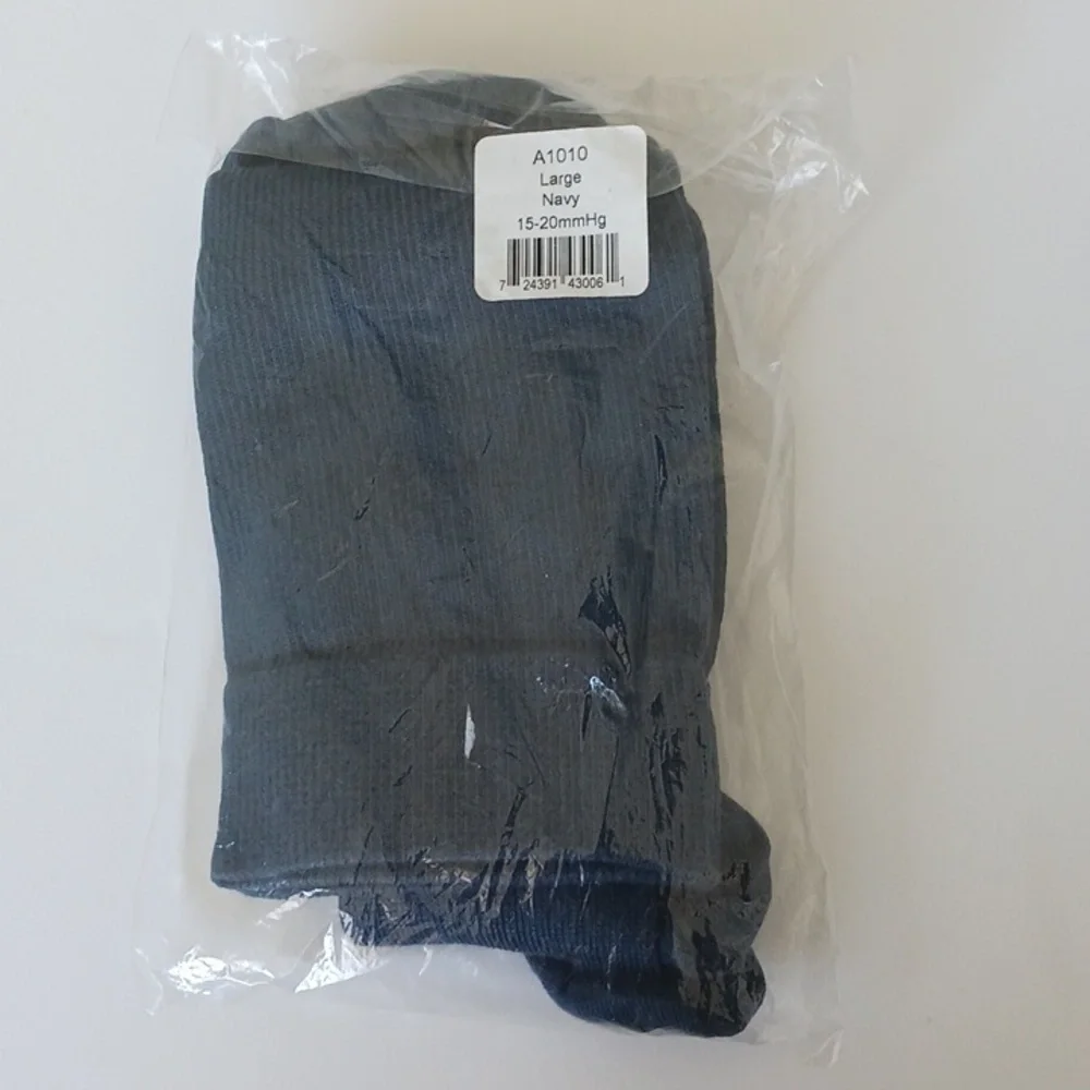Absolute support Compression high Socks for men or women navy 15-20 mmHg Sz.L